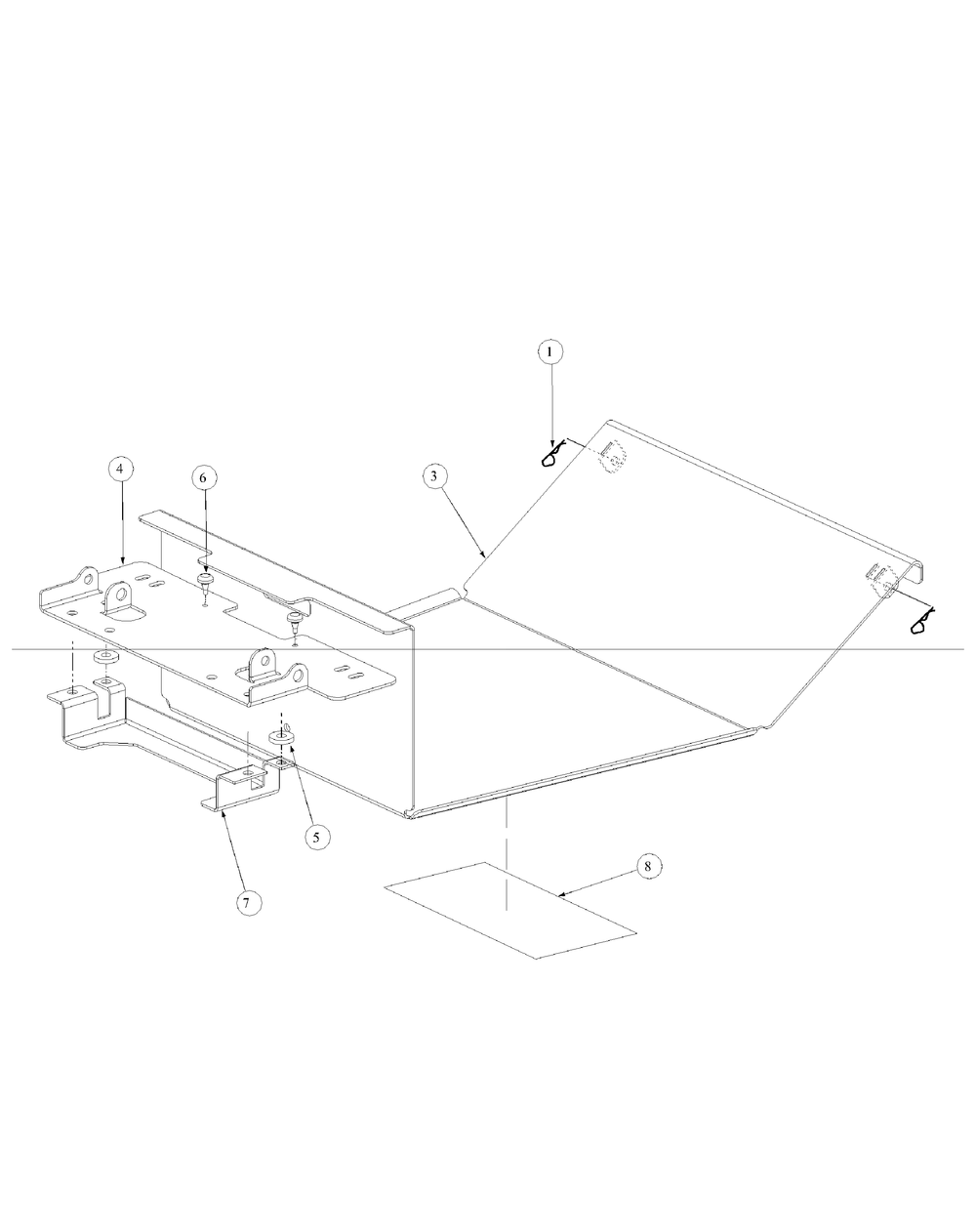 Floor Panel Assembly Diagram and Parts List for M48-KW (53BB5DAV150-19-HP)(2003 1/2) Cub Cadet Lawn Tractor